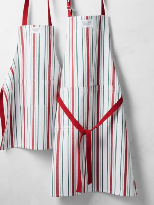 Holiday Stripe Apron & Kid Aprons