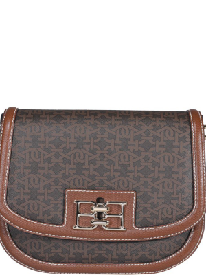 Bally Monogram Printed Turnlock Shoulder Bag