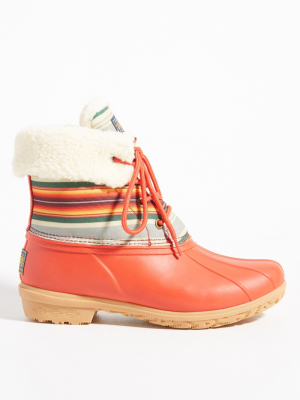 Pendleton Striped Roll-top Weather Boots