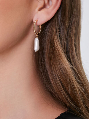 Faux Pearl Drop Earrings