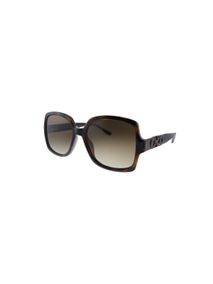 Jimmy Choo Sammi/g/s 086 Womens Square Sunglasses Dark Havana 55mm