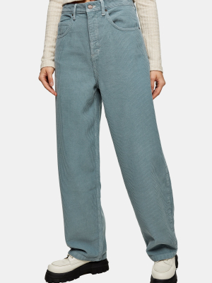 Teal Corduroy Baggy Jeans