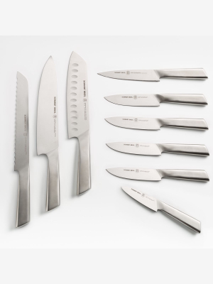 Schmidt Brothers Stainless Steel 10-Piece Knife Block Set + Reviews | Crate  & Barrel