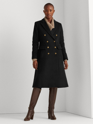 Fit-and-flare Wool-blend Coat