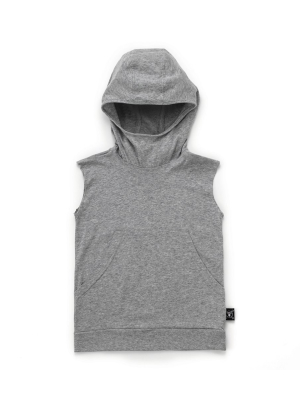 Nununu Sleeveless Hooded Shirt - Heather Grey