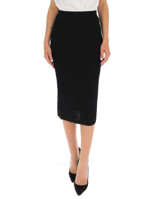 Fendi Ff Motif Pencil Skirt