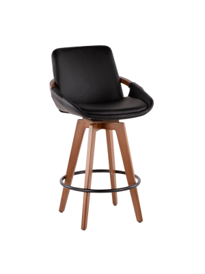 26" Cosmo Mid-century Modern Counter Height Barstool - Lumisource