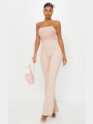 Stone Bandeau Drape Binding Detail Jumpsuit