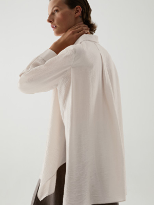 Crinkled Draped Shirt