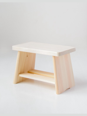 Handmade Wood Bath Stool