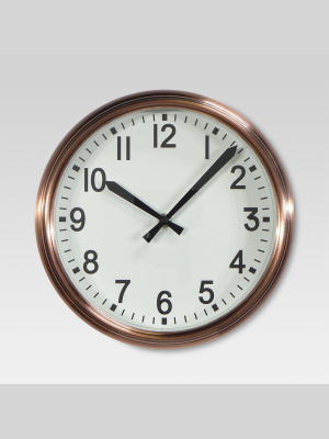 10" Round Wall Clock Copper - Threshold™