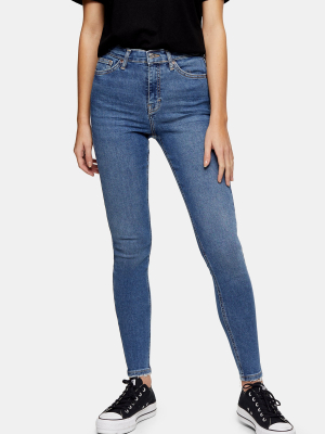 Tall Mid Stone Abraided Hem Jamie Skinny Jeans