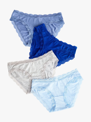 Basic Blue Knickers Box 4pk