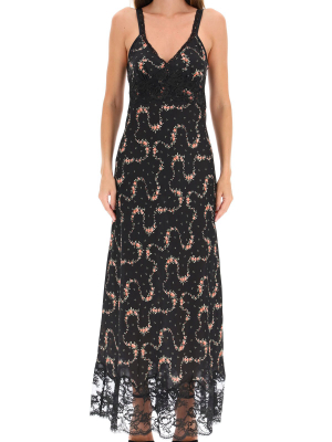 Paco Rabanne Floral Print Maxi Dress