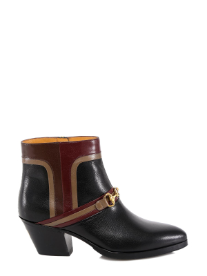 Gucci Interlocking G Horsebit Ankle Boots