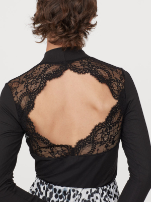 Lace-back Top