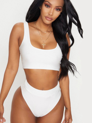 Shape White Extreme High Leg Bikini Bottom