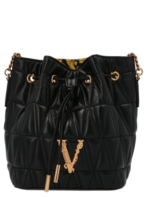 Versace Virtus Quilted Bucket Bag