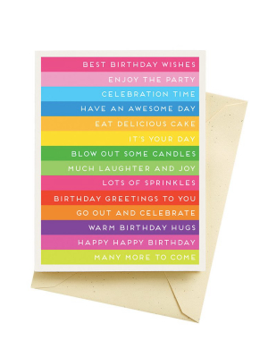 Seltzer Goods Stripes Birthday Card