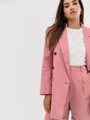 Asos Design Oversized Double Breasted Dad Suit Blazer