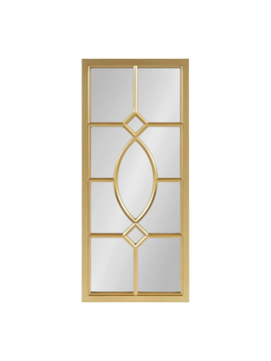 13" X 30" Cassat Framed Wall Accent Mirror Gold - Kate And Laurel