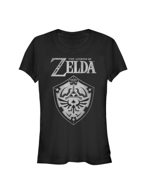 Junior's Nintendo Legend Of Zelda Shield T-shirt