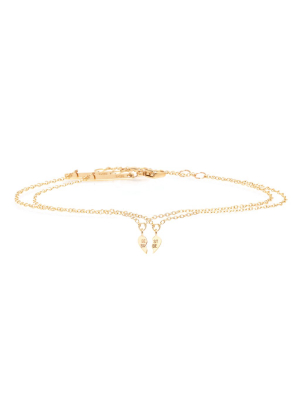 14k Itty Bitty Best Babe Charm Bracelet Set