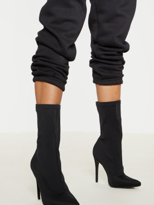 Black Lycra Sock Boot