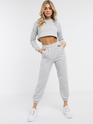 Asos Design Tracksuit Cropped Sweat / Oversized Jogger