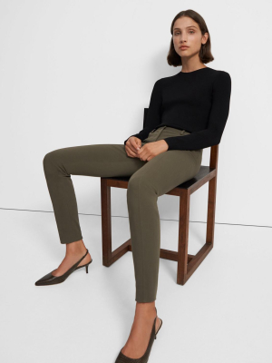 Seamed Trouser In Bi-stretch Cotton Twill