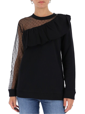 Redvalentino Tulle-detailed Sweatshirt