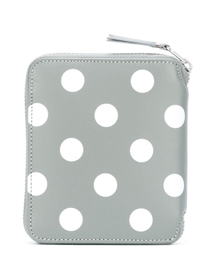 Comme Des Garçons Wallet Polka-dot Zip-around Wallet