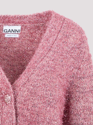 Ganni Chunky Glitter Knit Cardigan