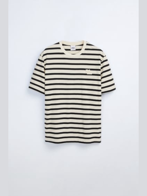 Embroidered Striped T-shirt