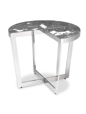 Eichholtz Turino Side Table - Silver & Gray