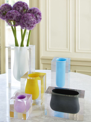 Bel Air Scoop Vase In White