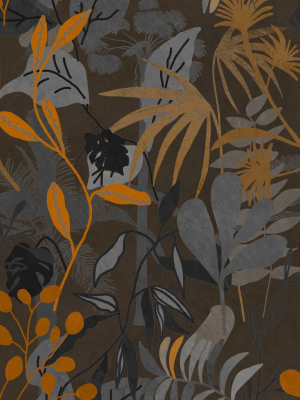 Caribbean Garden Wallpaper In Dark From The Wallpaper Compendium Collection By Mind The Gap