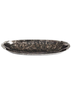 Julia Knight Sierra 18" Oval Bowl In Graphite