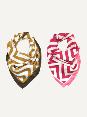 Mois Mont Square Silk Scarf