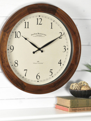 16" Walnut Garrison Wall Clock Walnut Wood - Firstime & Co.