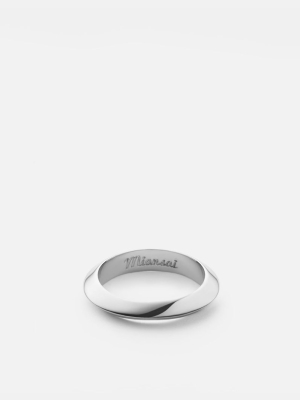 Cylinder Ring, Sterling Silver