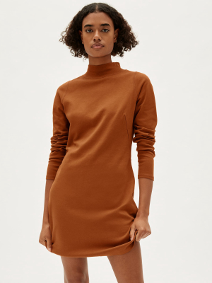 The Cotton Mockneck Dress