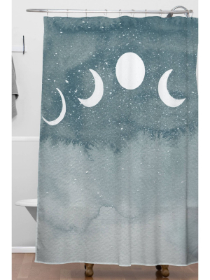 Hello Twiggs Cosmos Shower Curtain Blue - Deny Designs