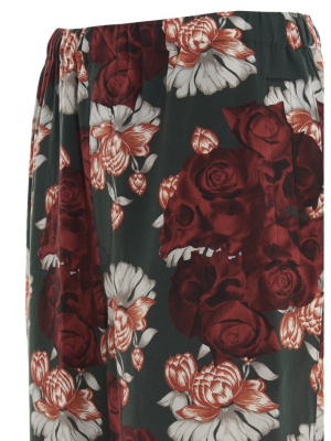 Undercover Roses Print Straight-leg Pants