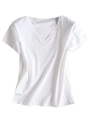 'joey' Basic V-neck T-shirt (2 Colors)