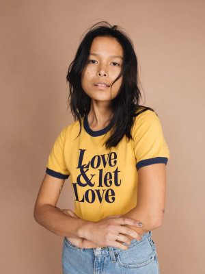 Love & Let Love Shirt In Mustard