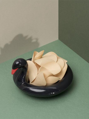 Floatie Ceramic Swan Dish By Doiy