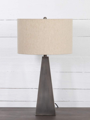 Leander Table Lamp, Pewter