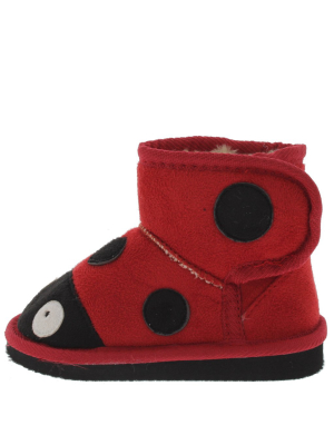 Rossi2 Red Infant Velcro Ladybug Boot