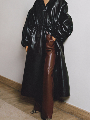 Noki Oversized Leather-blend Coat